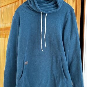 Blue cowl neck sweater